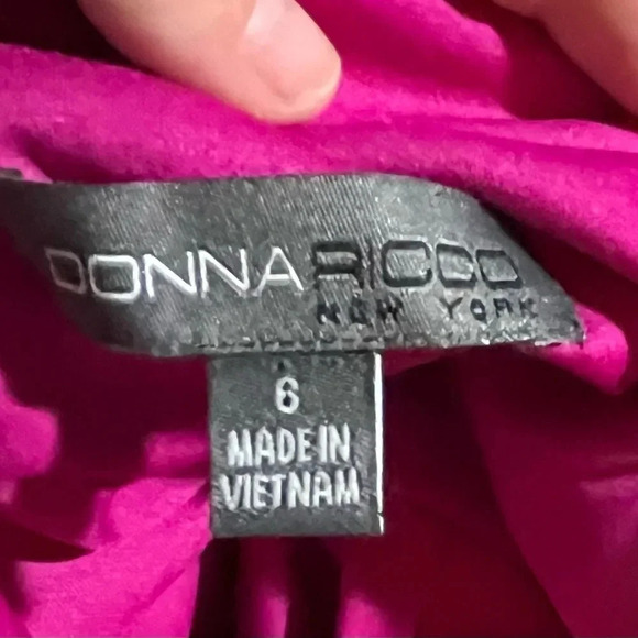 Donna Ricco black and white patterned twist-knit front sz 6 - Picture 5 of 6